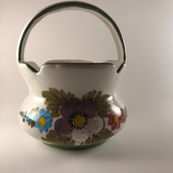 Ceramic Italy Floral Basket - Picture 2 of 6
